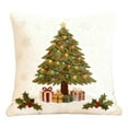 thumbnail image 2 of Christmas Print PillowCase Linen Sofa Cushion Cover Home Decor Cushion Cover Family Pillowcase, 2 of 7