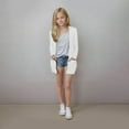 thumbnail image 7 of Girls Long Sleeve Casual Cardigan Kids Open Front Soft Knit Oversized Sweater with Pockets, 7 of 7