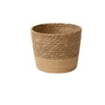 thumbnail image 3 of Durable Seagrass Woven Planter Basket - Rustic Decorative Storage Organizer, Versatile Flower Pot for Living Room Porch Home Spaces,4.72in(M), 3 of 8