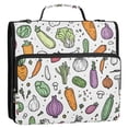 thumbnail image 5 of FORMRS Zipper Binder with Shoulder Strap 2-inch Ring 500 Sheet Capacity File Bag, Purple Vegetables Pattern, 5 of 5