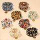 thumbnail image 1 of Pulsera de cristal en forma de corazón multicolor, moda étnica retro, exquisita pulsera para mujer, joyería con cuentas multicapa, 8 piezas Rojo Verde, 1 of 7