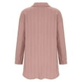 thumbnail image 6 of BiZtdJrK Cardigans for Women Trendy Cable Knit Cotton Sweater Lapel Collar Long Sleeve Open Front Button Jacket with Chest Pocket Pink XL, 6 of 9