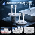 thumbnail image 6 of OasiSmile Sonic Electric Toothbrush for Adults, Patented Design 50000 VPM Deep Clean 5 Modes 120-Day Battery Rechargeable Travel Toothbrush with 4 Soft Brush Heads, Red, 6 of 7