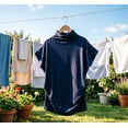 thumbnail image 4 of BRGZLK Women's Mock Neck Ruffle Short Sleeve Tops Solid Color Round Neck Cozy Breathable T Shirt Summer Casual Fashion Clothing Navy XXXXL, 4 of 5