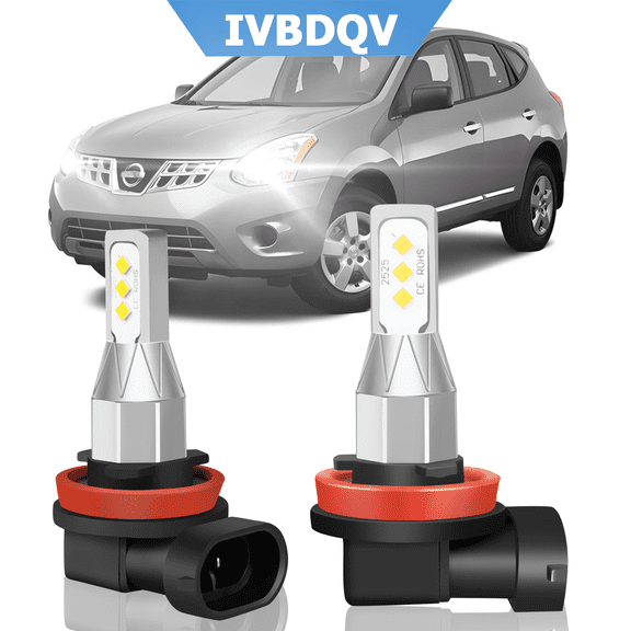 IVBDQV H11 LED Headlight Bulbs Low or Fog Beam for Nissan Rogue 2008-2013