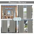 thumbnail image 7 of DONGPAI Outdoor Curtains for Patio 52 x 84 Inch Waterproof Grommet Light Blocking Curtain, Light Gray, 2 Panels, 7 of 7