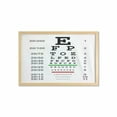 thumbnail image 1 of Eye Chart Wall Art with Frame, Sign Post for an Eye Test or Control Used by Doctors, Printed Fabric Poster for Bathroom Living Room, 35" x 23", White Multicolor, by Ambesonne, 1 of 2