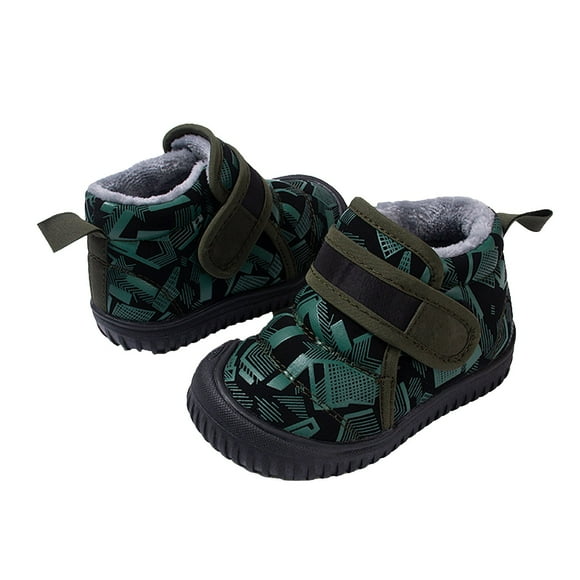 NOKIO Children Boys Girls Winter Boots Velvet Cotton Casual Cold Weather Warm Soft Bottom Sticky Sole Comfy Snow Play Footwear