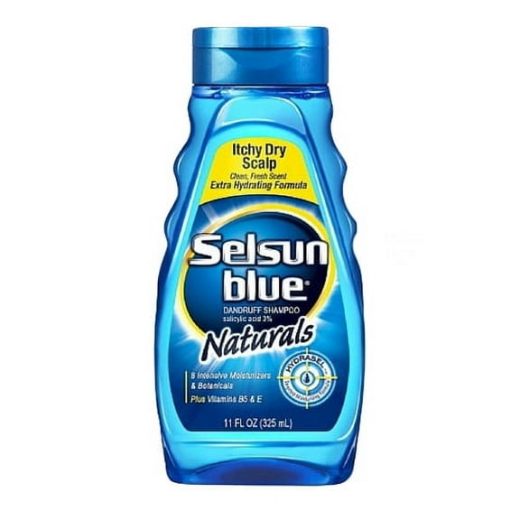 Selsun Blue Naturals Dandruff Shampoo Itchy Dry Scalp 11 oz (Pack of 2)