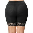 thumbnail image 6 of Plus Size XL-4XL Women Mid-Rise Lace Shorts Elastic Casual Sports Pants Black White Security pants Trousers Trunks, 6 of 7