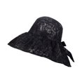 thumbnail image 1 of Sombrero de encaje para mujer, accesorio de playa para el sol, protección UV, ala ancha, suave, fino, para vacaciones, 1 of 3