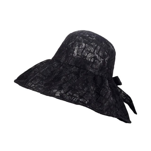 Sombrero de encaje para mujer, accesorio de playa para el sol, protección UV, ala ancha, suave, fino, para vacaciones