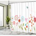 thumbnail image 5 of Ambesonne Flower Shower Curtain, Romantic Hearts Design, 69"Wx75"L, Multicolor, 5 of 5