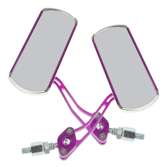 WORGEOUS  2 Pcs Bicycle Reflector Rear View Mirror Electric Bikes Accessories Purple