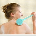 thumbnail image 3 of Double-sided Silicone Long Handle Back Massage Exfoliation Wisp Body Scrub Brush, 3 of 9