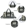 thumbnail image 3 of Transparent Short Travel Bag, Sports Gym Bag Large Capacity Hand Luggage Swimming Bag Messenger Bag,Clear Vinyl Beach Bag, Ball Game Concert Clear Tote Shoulde, Gifts for Women, 3 of 8