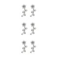 thumbnail image 2 of Qarigey Pendientes de flores de moda para mujer: elegantes y delicados pendientes de tuerca para mujer, pendientes de perlas, elegantes, Type1 NO1, 2 of 6