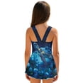 thumbnail image 2 of Uourmeti Starry Night Sea Turtle Girls Skirted One-Piece Swimsuit - Quick Dry Soft Stretch Swim Dress for Beach Pool & Vacation, 2 of 8
