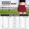 thumbnail image 4 of Camel Crown Women's Skirts Waist Pleated Elastic Tennis Sports a-Line Dress Womens Workout Skorts Female Beach Short Swing Hem Ruched Skirt with Pockets Inner Skorts Claret XL, 4 of 8
