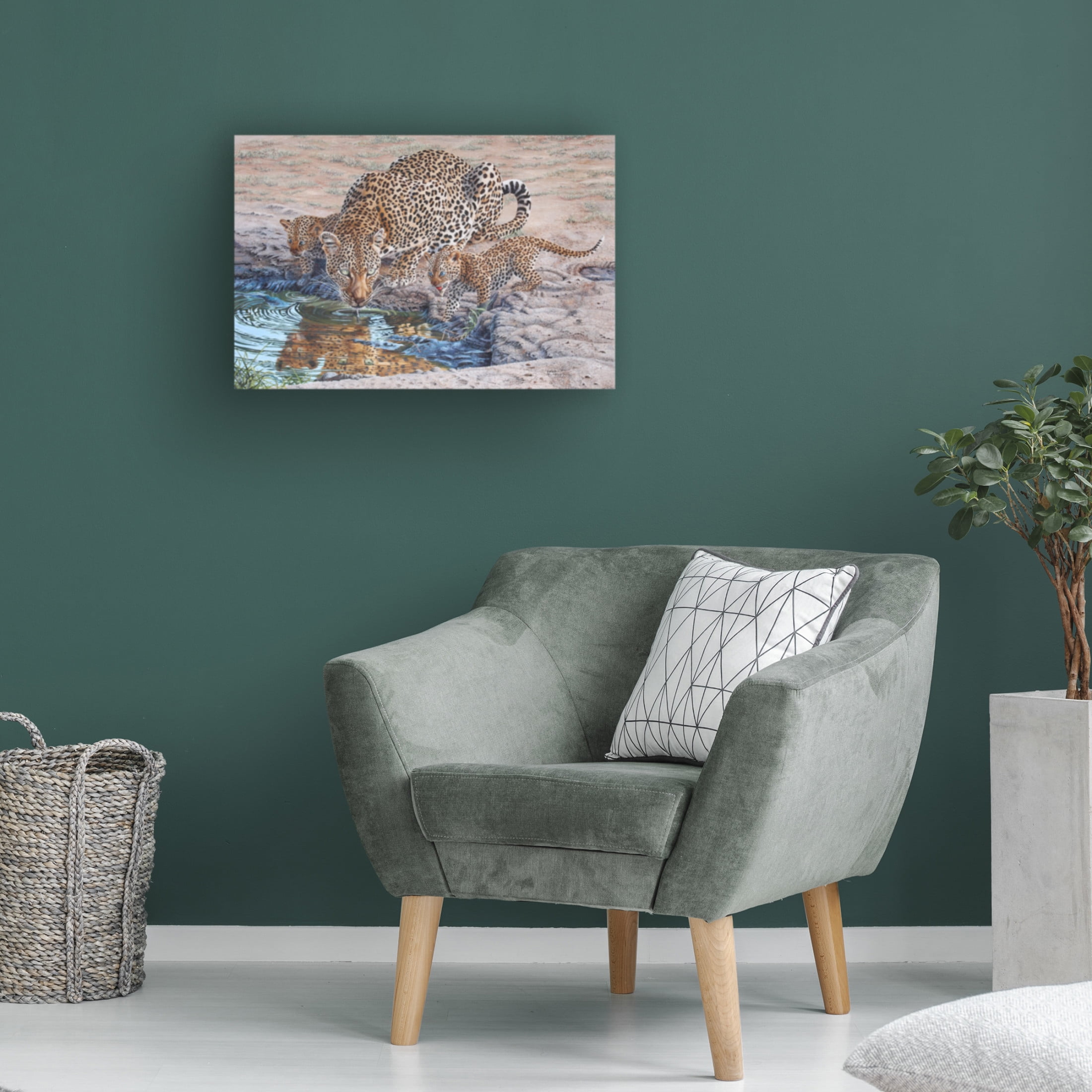 Canvas Wall Art - Delene Lambert 'Queen of Cubs' Wall Art for Living Room, Bedroom, or Office Décor by Trademark Fine Art - 19 x 12 Inches