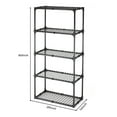 thumbnail image 7 of 5 Tier Adjustable Storage Shelving Unit, Each Tier 220LBS Metal Wire Rack Shelving with Dust Cover, Heavy Duty Steel Shelf Organizer for Kitchen, Garage & Pantry, 29''Lx14''Wx60''H, Black, 7 of 7