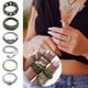 thumbnail image 1 of Anillos para mujer, regalos para mujer, moda vintage, conjunto de 6 piezas de mano verde, anillo de aleación de metal para mujer., 1 of 5