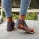 thumbnail image 5 of Sandalias planas con cremallera cruzada de verano, sandalias tejidas con correa para mujer Wmkox8yii  shjk5180, 5 of 6