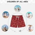thumbnail image 6 of Line Kitten Heart Swim Trunks Quick Dry Beach Pool Board Shorts Lightweight Stylish Print Sizes 2T to XL, 6 of 8