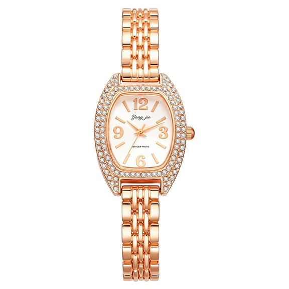 Avaner Women's Analog Quartz Square Case Rhinestones Watch: Detachable Stainless steel Strap Bar scale Dial