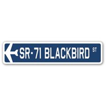 SR-71 Blackbird Street Sign Air Force Aircraft Military | Indoor/Outdoor | 36" Wide