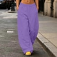 thumbnail image 2 of Jovrlynd Sweatpants Women Barrel Wide Leg Elastic High Waisted Baggy Pants with Pockets, S-2XL, 2 of 8