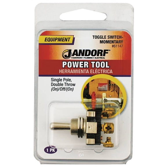 Jandorf 61147 Momentary SPDT Toggle Switch, 20 Amp, 125 Volt