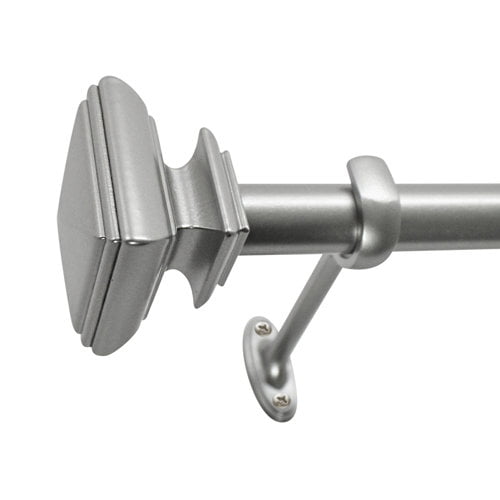 Decopolitan 7/8" Diameter Square Adjustable Curtain Rod Set