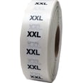 thumbnail image 1 of Clear XXL Clothing Size Strip Stickers | 0.75" x 4" Inches | 200 Pack, 1 of 1