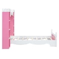 thumbnail image 6 of Harper & Bright Designs Twin Size Castle Platform Bed with Bookcase, Wooden Storage Bed Frame for Girls, Platform Beds with Shelves Slats Support for Kids Bedroom, Pink+ White, 6 of 10