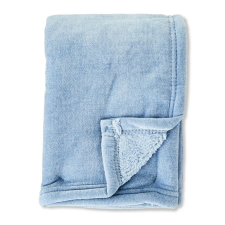 Parent's Choice Sea Angel Blue Cozy Chenille Blanket, 30" x 40"