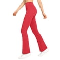 thumbnail image 6 of Tqcoqu Flare Leggings for Women,High Waist Lifting Up Yoga Pants,Business Workout Casual Slim Fit Pant for Daily,Hot Pink Women's S-XXL, 6 of 8