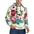 thumbnail image 2 of Haiem Bird Butterfly Rose Patterned Men's Hoodie with Kangaroo Pocket - Ideal Pullover Sweatshirt for Daily Wear, Travel, and Home-Large, 2 of 7