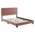 thumbnail image 3 of Modway Celine Channel Tufted Performance Velvet Twin Platform Bed in Dusty Rose, 3 of 8