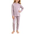 thumbnail image 7 of hotojiny 2PCS Children Thermal Set Base Layer Mock Neck Long Sleeve Top Comfy Long Pants Soft Skinny Kids Outfit(Purple,14-15 Years), 7 of 7