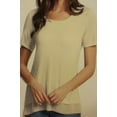 thumbnail image 2 of Nine West Women's Short Sleeve Sheer Bottom Emmy Top (Burnt Henna, XL), 2 of 6