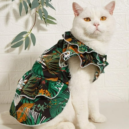 

Floral Skirt Hawaii Beach Dress for Small Dogs Cats Yorkies Chihuahua Clothes Summer Puppy Outfits ropa para mascotas perro