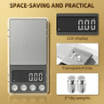 thumbnail image 3 of KIYODEISI Digital Coin Scale 0.01g Accuracy, Jewelers, Pawn Shops, Coin Collectors, Gold & Silver, 500g Capacity Gram Scale, Pocket Size Electronic Smart Scale with Calibration Weight, 3 of 8
