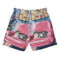 thumbnail image 7 of FORMRS Boys Swim Trunks Quick Dry Mesh Liner Boardshorts Sizes XS-XL, Art Cat, 7 of 7