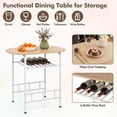 thumbnail image 6 of Costway 3 Piece Dining Set Table 2 Chairs Home Kitchen Breakfast Furniture, 6 of 10