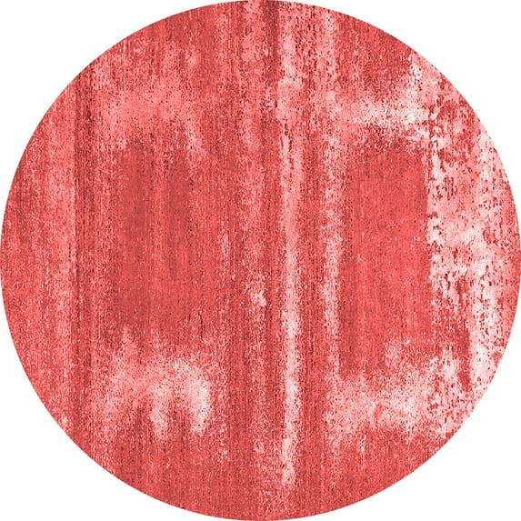 Ahgly Company Indoor Round Oriental Red Industrial Area Rugs, 8' Round