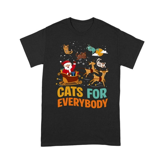 Cats For Everybody Christmas Santa Family Celebration Unisex Standard T-Shirt