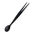 thumbnail image 4 of Pinzas de cuchara 2 en 1 de acero inoxidable para servir cucharas de cocina Negro, 4 of 8
