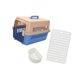 thumbnail image 4 of Transportín rígido para gatos, caja de transporte para mascotas, para exteriores, interiores, gatos pequeños y cachorros. Azul, 4 of 9