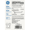 thumbnail image 3 of GE Energy-Efficient Crystal Clear 43-Watt, Light Bulb 2 ea (Pack of 3), 3 of 5